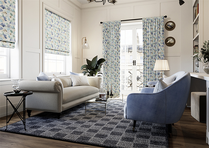 Palm Beach Faux Silk, Cool Water - Made to Measure Curtain - Image 7